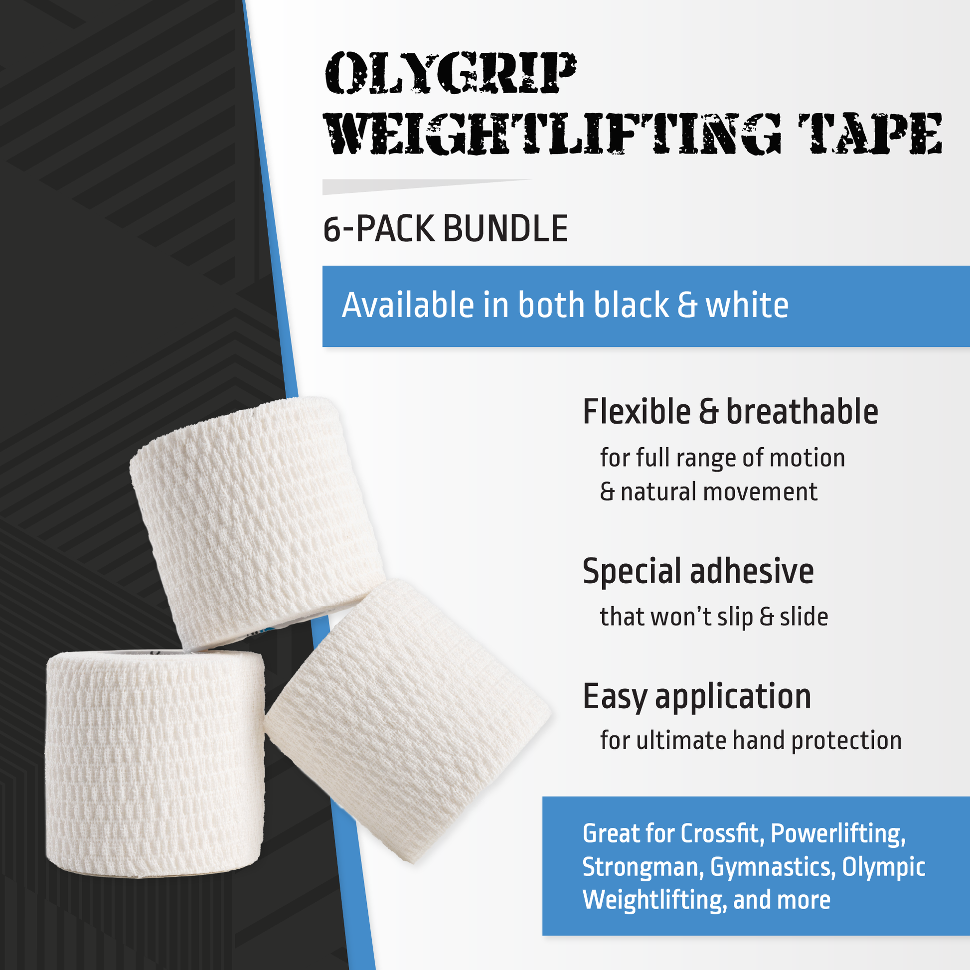 OWL - WEIGHTLIFTING THUMB TAPE - WHITE — GEAR 9